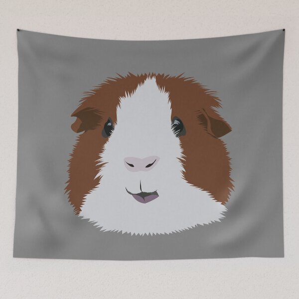 Item preview, Mocha the Brown and White Guinea Pig designed and sold by KCPetPortraits.