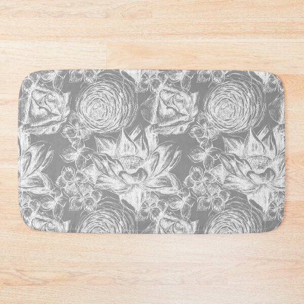 Item preview, grey Floral designed and sold by Lara Wolf.