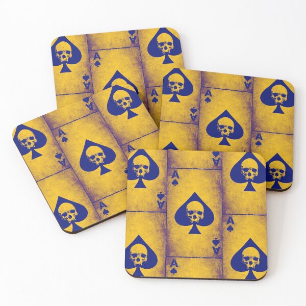 Item preview, Skull Yellow Ace of Spades Morale Collectable Airsoft - Airsoft Loadout Design designed and sold by AirsoftBD.