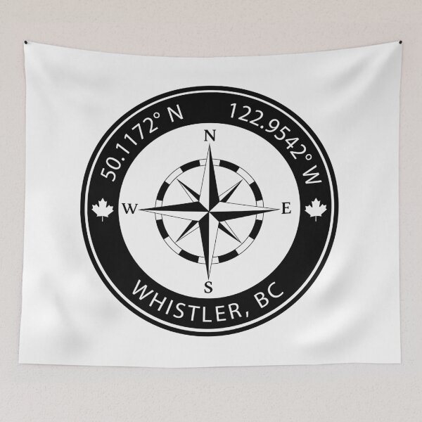Item preview, Whistler, British Columbia Geographical Coordinates designed and sold by TeeOhGraphics.