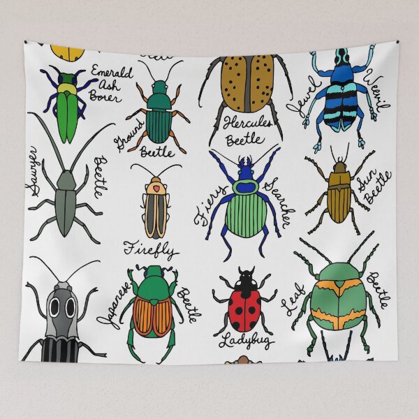 Item preview, Beetles || Bugs || Insects || Pattern designed and sold by Hilary Leslie.