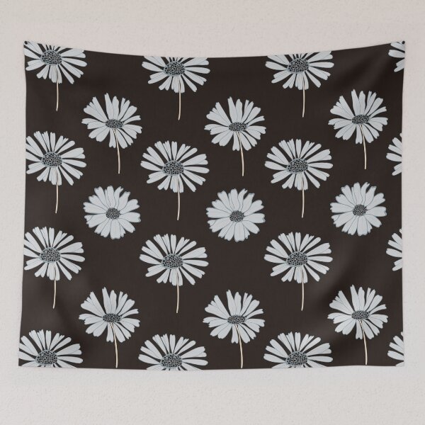 Item preview, Daisy flower vector pattern illustration floral background designed and sold by CrisBanana.