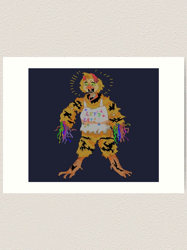 fnaf withered chica  Art Print for Sale by artroselia