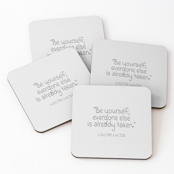Item preview, Oscar Wilde "Be yourself; everyone else is already taken."  Gray Text Quote designed and sold by agsduy.