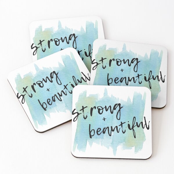 Item preview, Strong and Beautiful Watercolor Motivational Quote designed and sold by ArianaDagan.