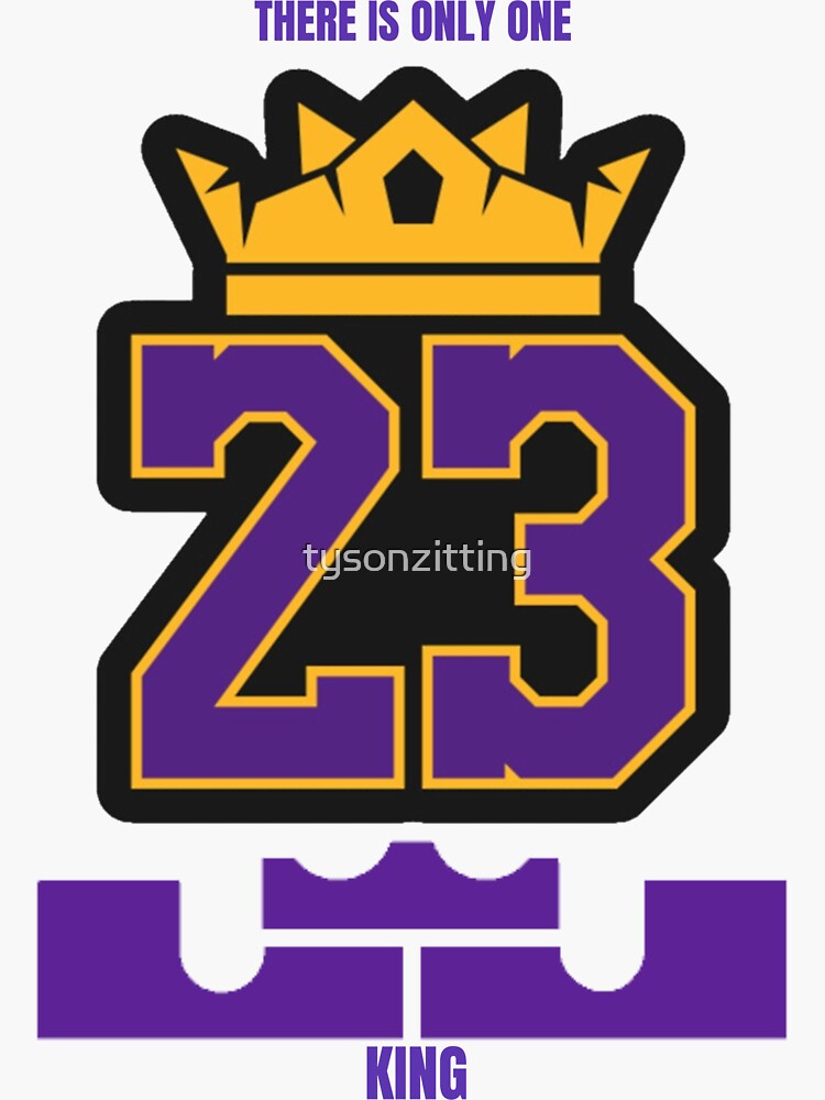 Lebron James Jersey Lakers #23 Sticker for Sale by Lumared