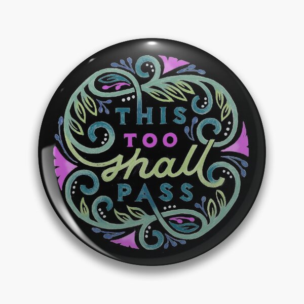 Item preview, This Too Shall Pass - Floral Black designed and sold by Joanna Walters.