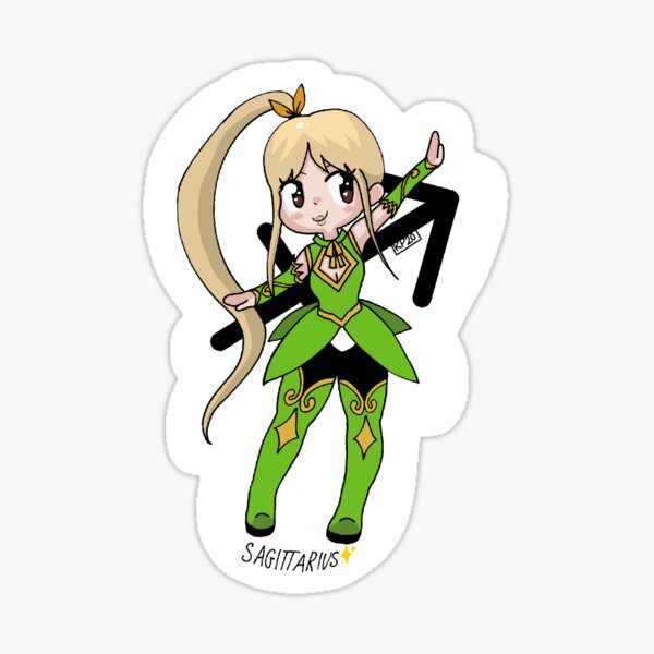 Lucy Heartfilia Sagittarius Form Sticker By Softnoodlez Redbubble