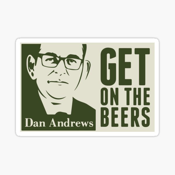 Get on the beers (original artwork) Sticker
