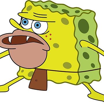 Caveman Spongebob Meme Face Mask by RyanJy Hibba - Pixels