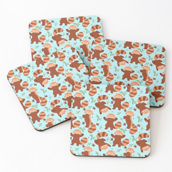 Item preview, red pandas and butterflies designed and sold by burbura.