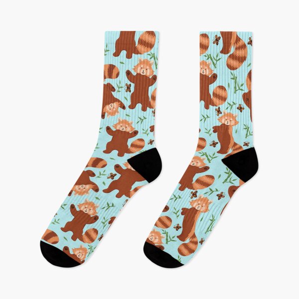 Item preview, red pandas and butterflies designed and sold by burbura.