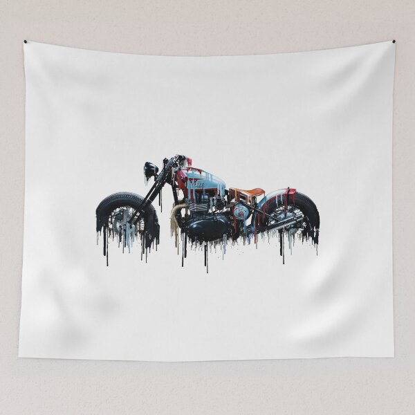 Item preview, Awesome Triumph Bobber Liquid Metal Art designed and sold by FortyandDeuce.