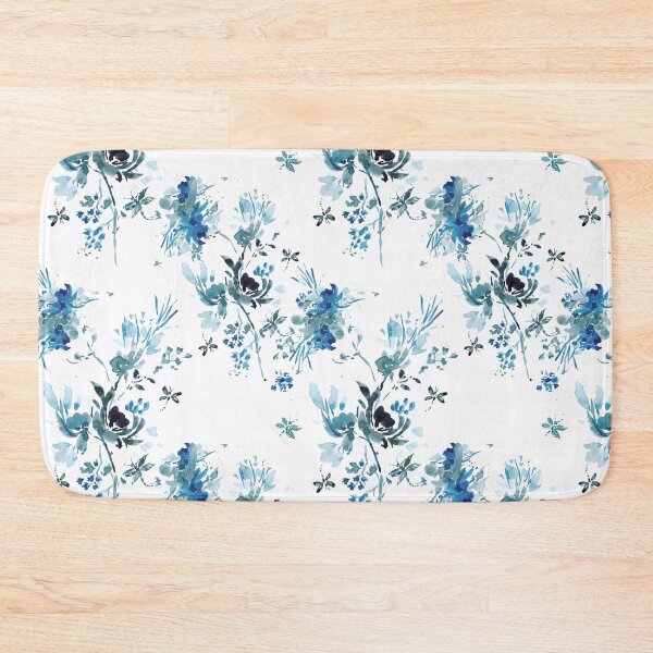 Item preview, Blue Floral with Dragonflies designed and sold by handandhart.