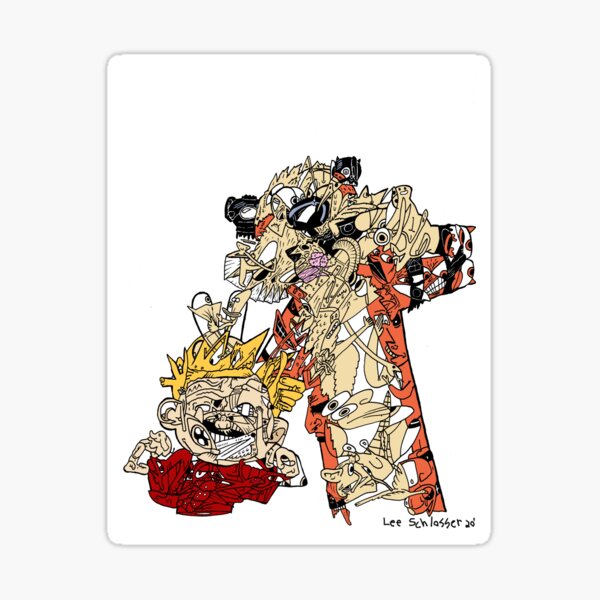 Calvin and Hobbes Sticker
