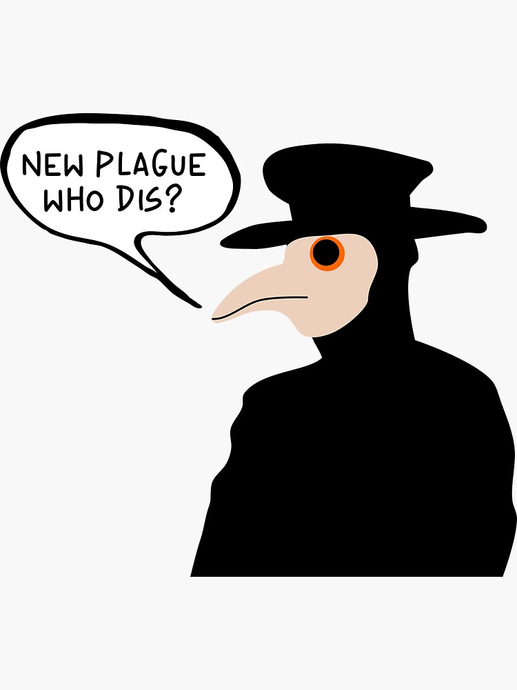 Thumbnail 3 von 3, Sticker, Neue Pest Wer ist das? Pestarzt designt und verkauft von PlagueCity.