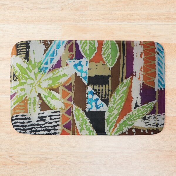 Item preview, African Abstract Brushy Batik Leaves designed and sold by Leslie Rogers Todder.