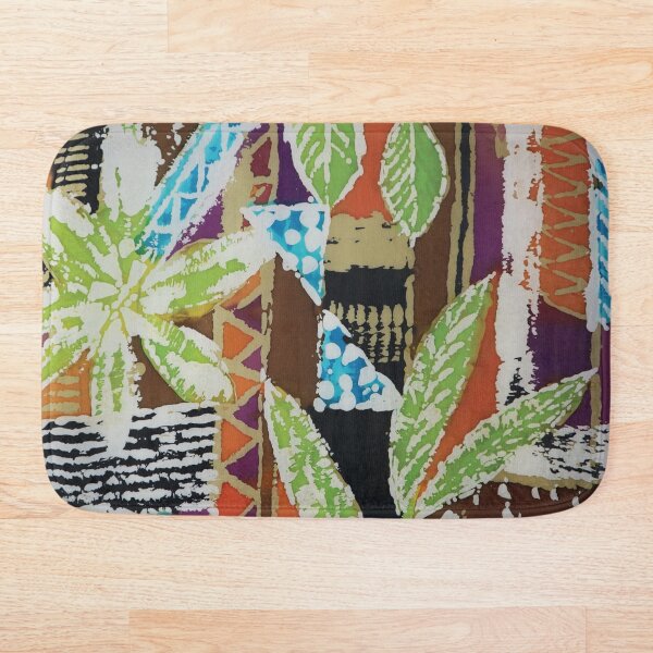 Item preview, African Abstract Brushy Batik Leaves designed and sold by Leslie Rogers Todder.