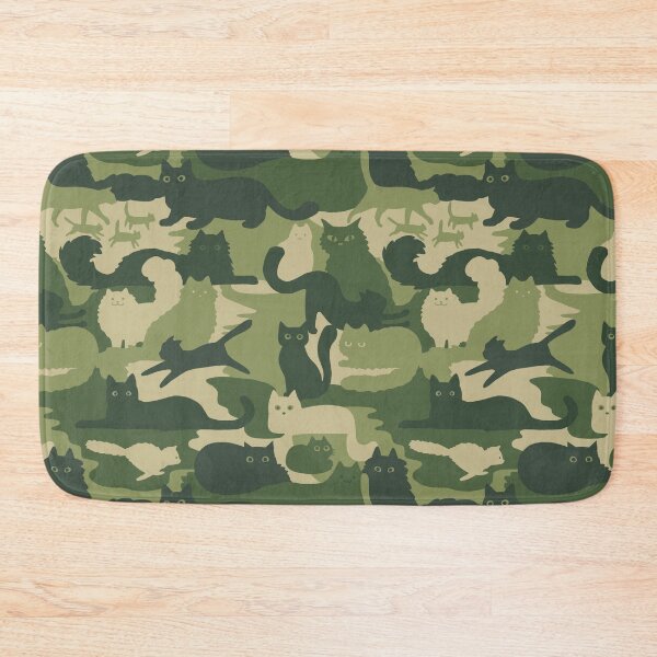 Item preview, Camouflage Pattern with Cats | Green Cat Camo designed and sold by Jenn Inashvili.