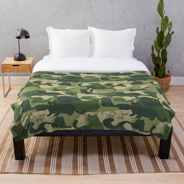 Item preview, Camouflage Pattern with Cats | Green Cat Camo designed and sold by Jenn Inashvili.