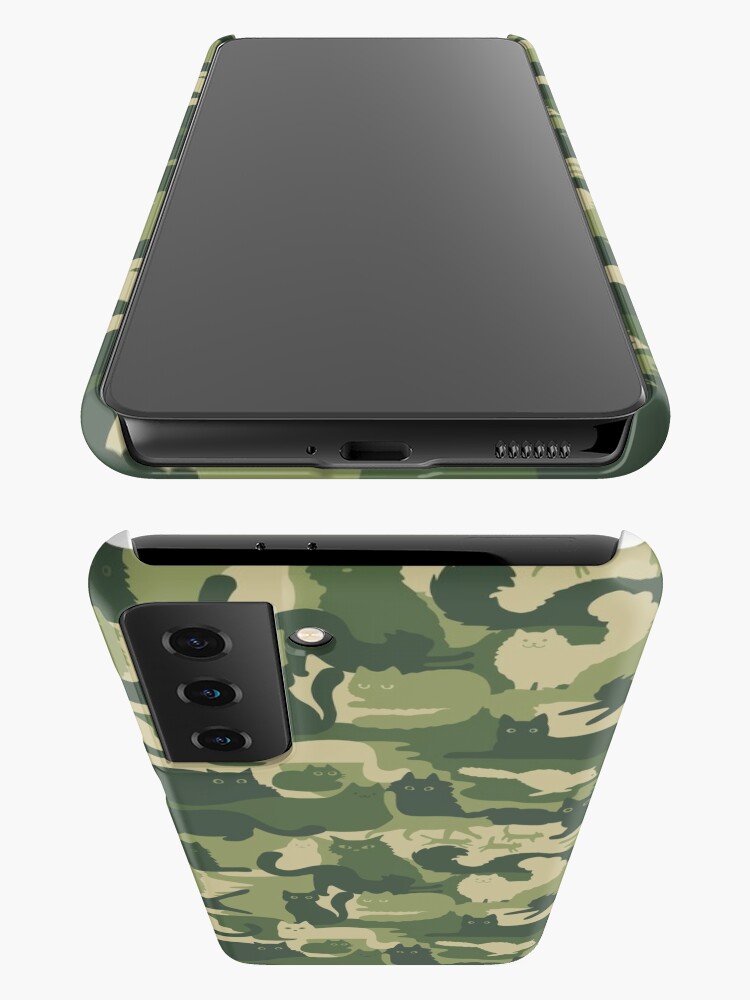 Camouflage Pattern with Cats Green Cat Camo