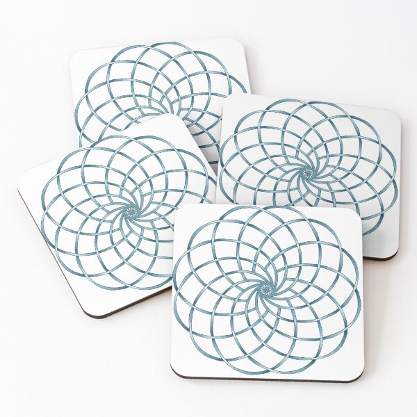 Item preview, Blue Teal Interlocking Spiral designed and sold by Tara Barnaba.