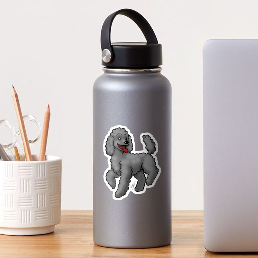Poodle Black Sticker