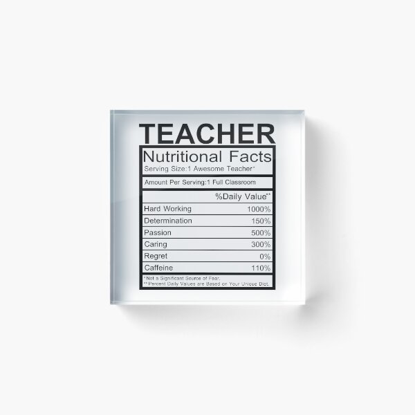 Item preview, Teacher Nutritional Facts Gift  designed and sold by PupnkittyMania ⭐⭐⭐⭐⭐.