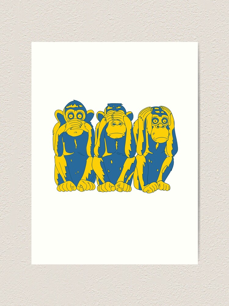 three wise monkeys graphic t shirt three monkeys see hear talk no evil art print by teearthy redbubble redbubble