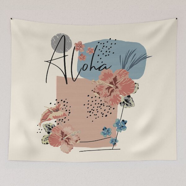 Item preview, Hibiscus Tropical Cute Abstract Pattern designed and sold by mythandframe.