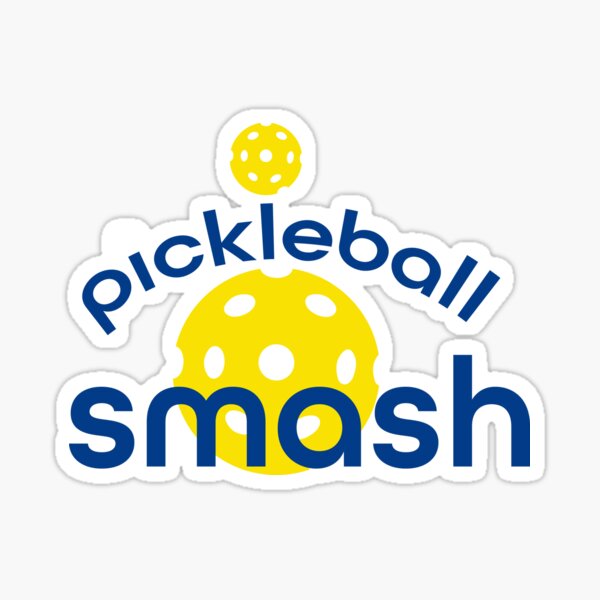 Funny Yellow Pickleball Smash Sticker