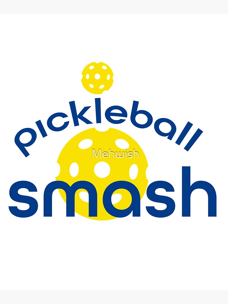 Funny Yellow Pickleball Smash by Mehwish