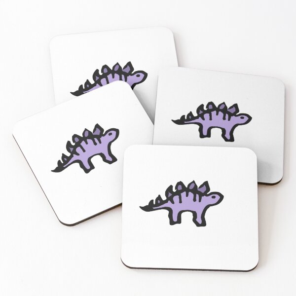 Item preview, Lindo y pequeño Stegosaurus en linóleo (púrpura) designed and sold by bassoongirl123.