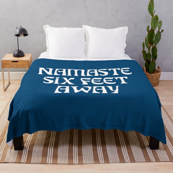 Item preview, Namaste SIX feet away FUNNY Social Distancing Blue designed and sold by SalahBlt.