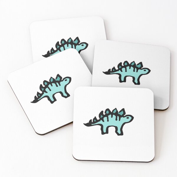 Item preview, Lindo y pequeño Stegosaurus en linóleo (azul) designed and sold by bassoongirl123.