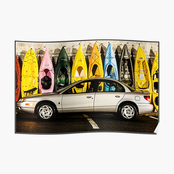 Color Covered Saturn Poster