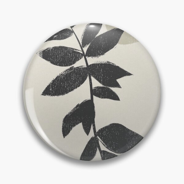 Item preview, Minimalist Mid-Century Modern Black and Beige Botanical Leaf Wall Art designed and sold by klsystudios.