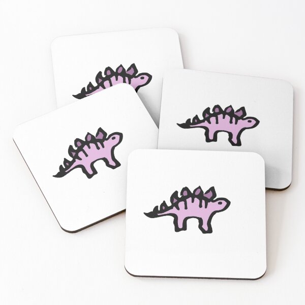 Item preview, Lindo y pequeño Stegosaurus en linóleo (morado claro) designed and sold by bassoongirl123.