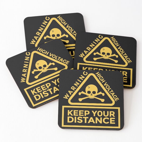 Item preview, Warnig high voltage social distancing quarantine pandemic designed and sold by worldways.