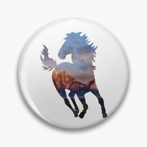 Item preview, Wild Mustang Horse and Rocky Mountains Silhouette  designed and sold by VisionQuestArts.