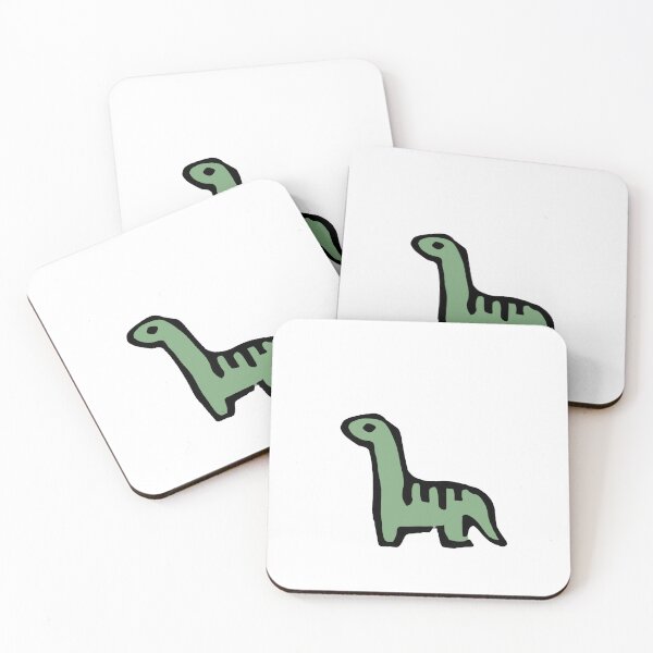 Item preview, Lindo dinosaurio en linóleo (verde) designed and sold by bassoongirl123.