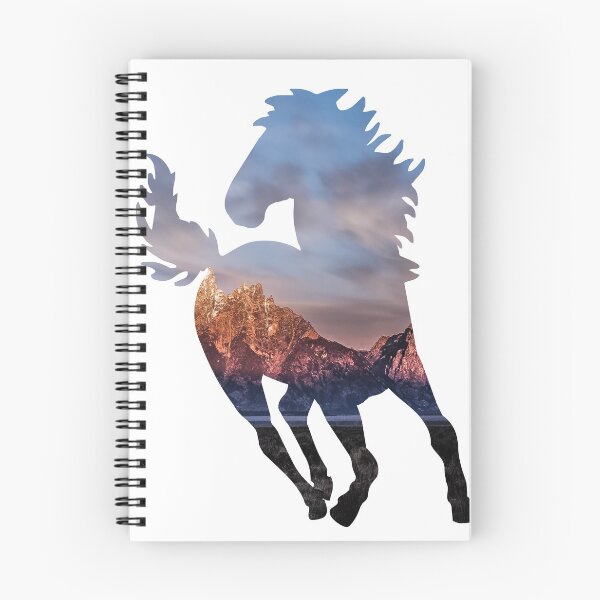 Item preview, Wild Mustang Horse and Rocky Mountains Silhouette  designed and sold by VisionQuestArts.