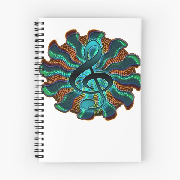 Item preview, Psychedelic Treble Clef / G Clef Music Symbol designed and sold by VisionQuestArts.