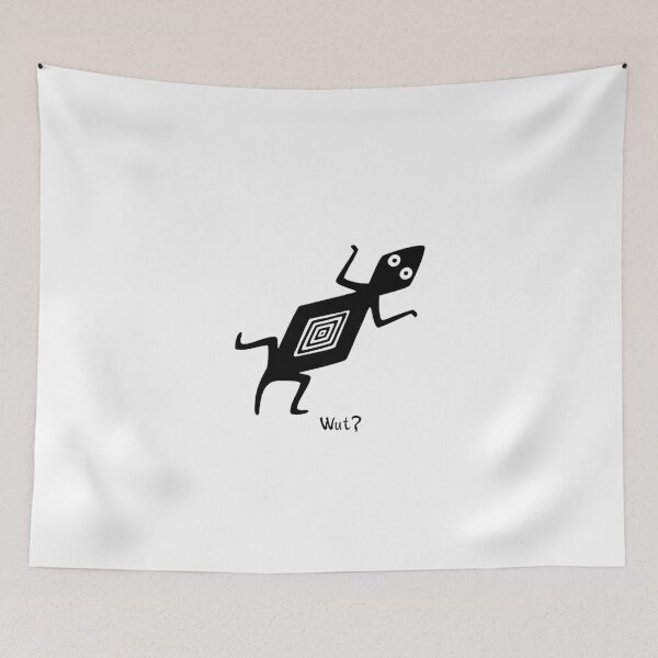 Item preview, "Wut?" - Tribal Spirit Animal Lizard designed and sold by VisionQuestArts.