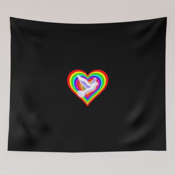 Item preview, Rainbow Heart & Dove - Peace & Love  designed and sold by 321Outright.