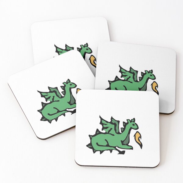 Aperçu de l'œuvre Mignon petit dragon avec feu (vert) créée et vendue par bassoongirl123.