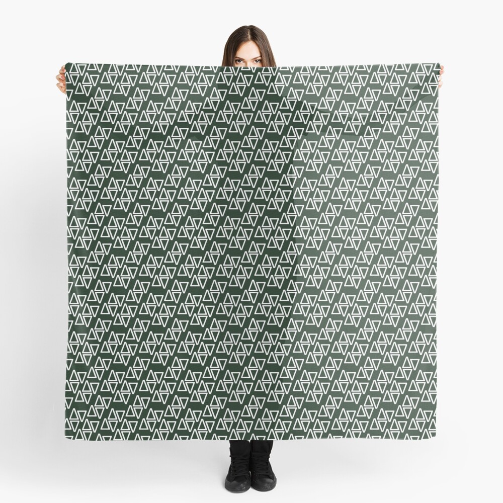Math Binary Triangle Pattern Scarf