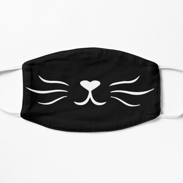 face mask with cat whiskers