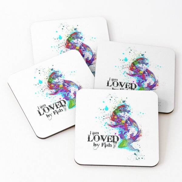 I Am Loved By Fish Coasters (Set of 4)