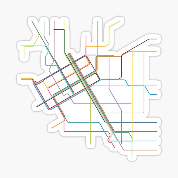 Melbourne Tram Map Sticker